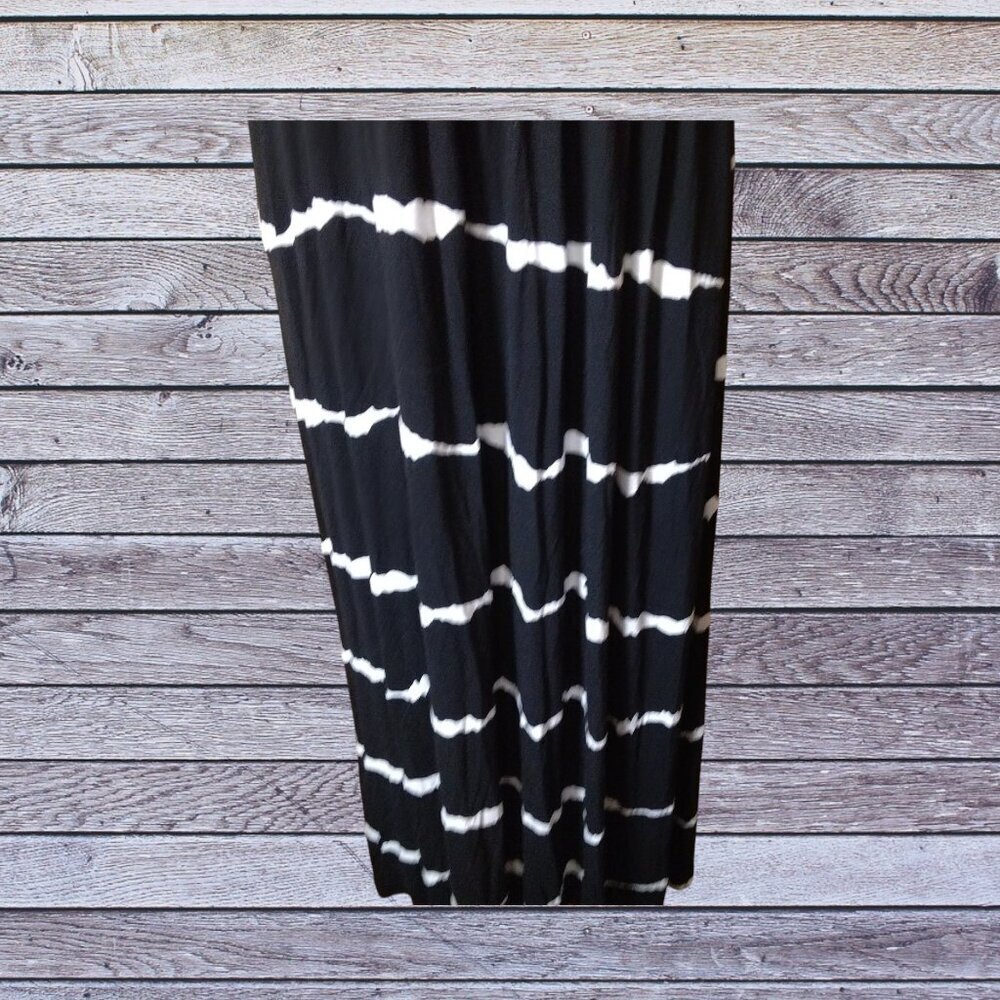 Women's XL? Faux Wrap Sleeveless Striped Tie Dye Maxi Dress Empire Waist READ - Picture 3 of 6